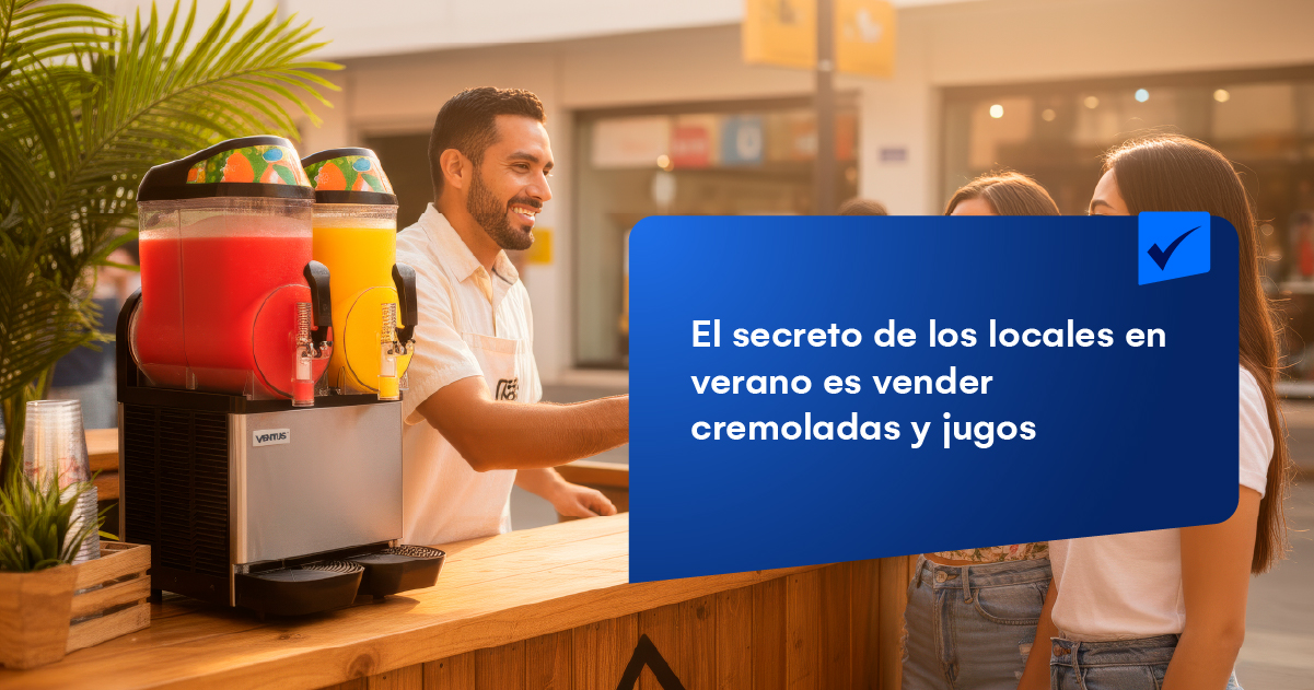 El secreto de los locales en verano es vender cremoladas y jugos