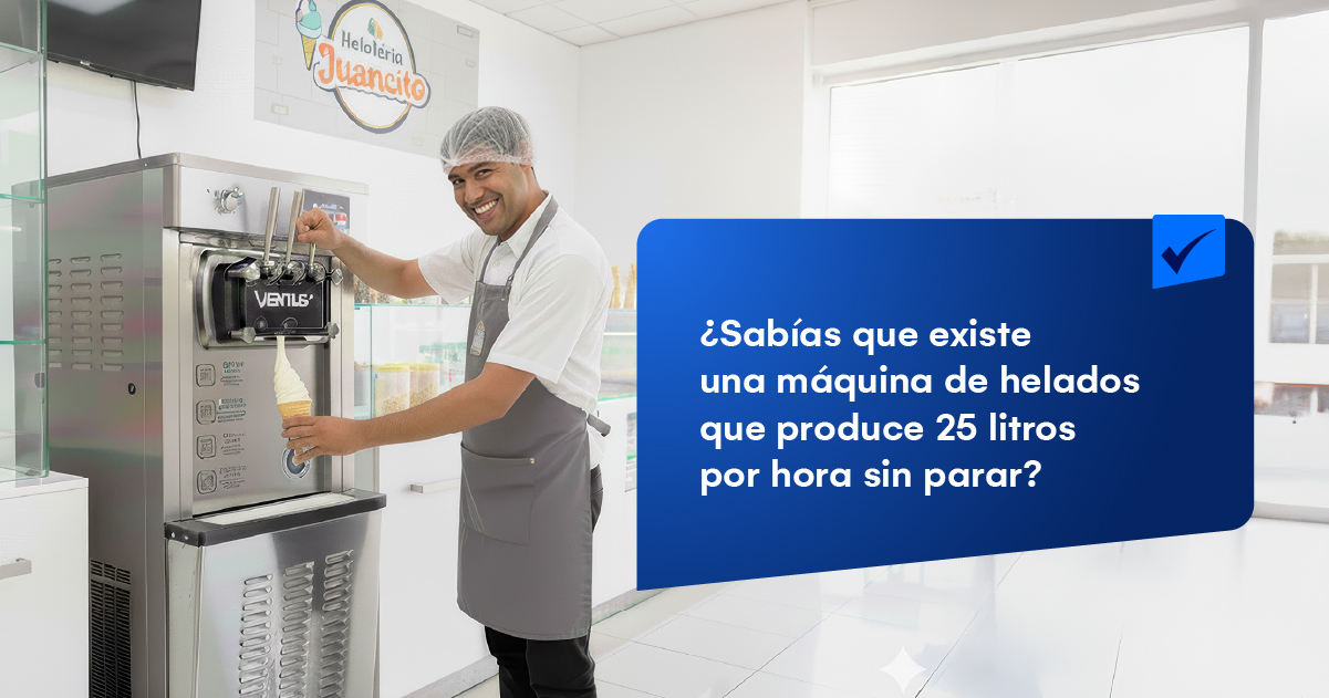 ¿Sabías que existe una máquina de helados que produce 25 litros por hora sin parar?
